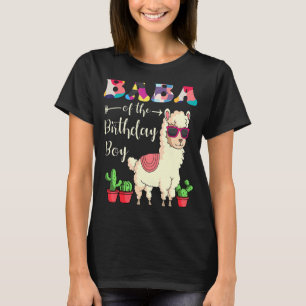 Baba Of The Birthday Boy LLama Bday Party Celebrat T-Shirt