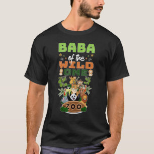 Baba of the Wild One Zoo Birthday Safari Jungle An T-Shirt