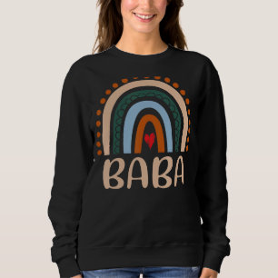 Baba Rainbow Grandma Cute Mothers Day Funny Baba Sweatshirt
