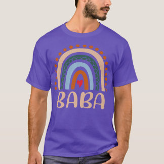 Baba Rainbow Grandma Cute Mothers Day Funny Baba  T-Shirt