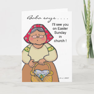 Baba Says... to Personalise by Vera Trembach Holiday Card
