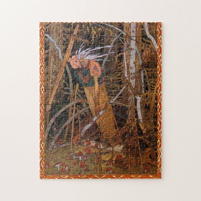 Baba Yaga - Vasilisa Beautiful By Ivan Bilibin Jigsaw Puzzle (Vertical)