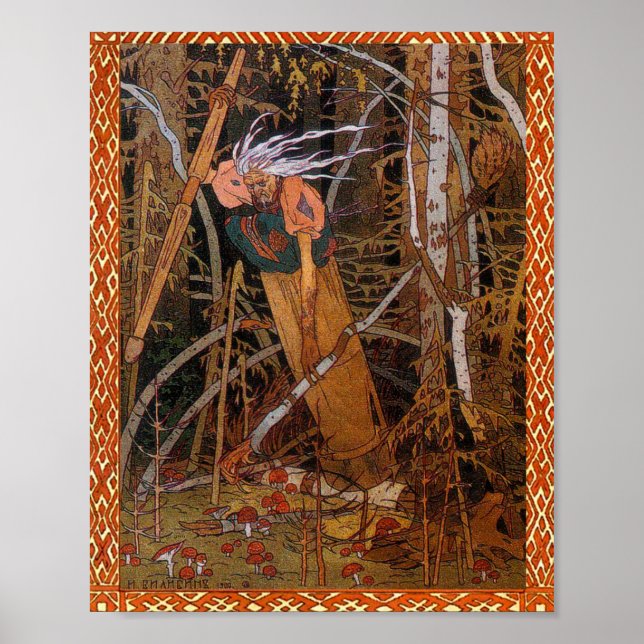 Baba Yaga - Vasilisa Beautiful By Ivan Bilibin Poster (Front)