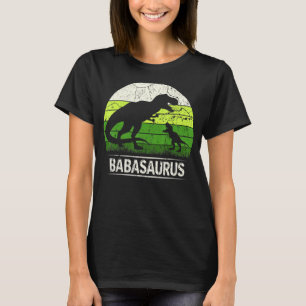 Babasaurus T Rex 1 Kid Dinosaur Fathers Day Christ T-Shirt