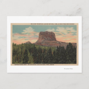 Babb, MT - View of Big Chief Mountain from Hwy Postcard