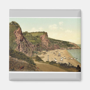 Babbacombe Beach, Torquay, England rare Photochrom Magnet
