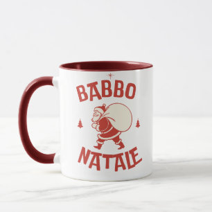 Babbo Italian Santa cute Kawaii Merry Christmas Mug