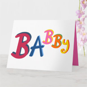 BABBY Black Country Words New Baby Card
