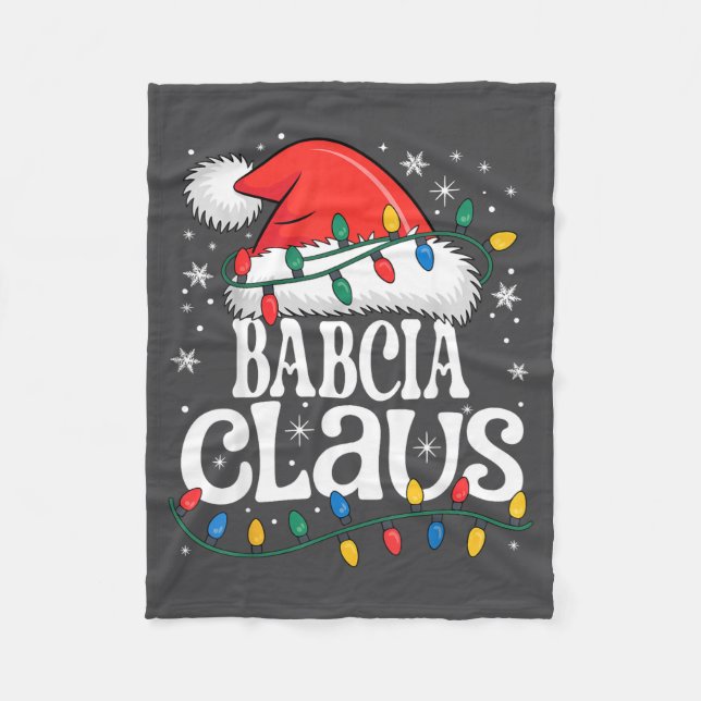 Babcia Claus Funny Xmas Christmas Grandma Holiday  Fleece Blanket (Front)