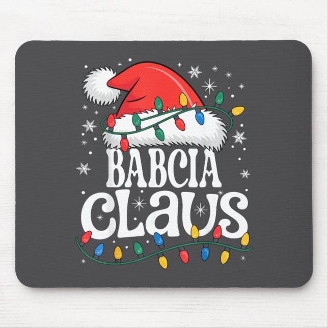 Babcia Claus Funny Xmas Christmas Grandma Holiday  Mouse Mat (Front)