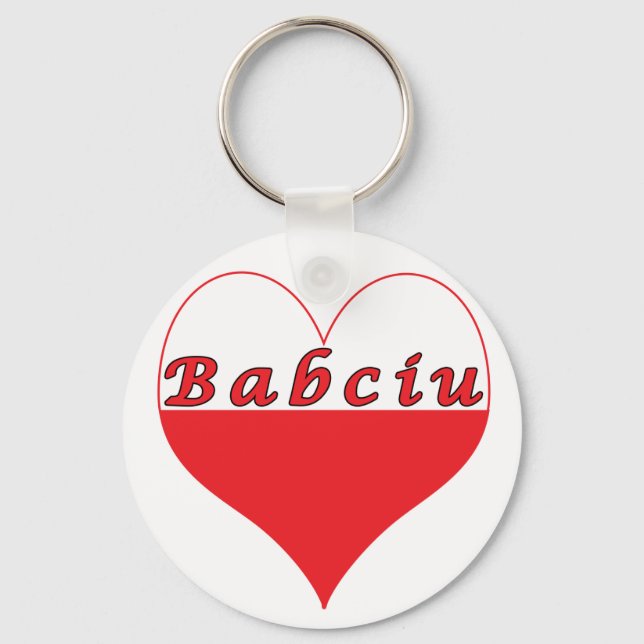Babciu Polish Heart Key Ring (Front)