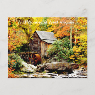 Babcock State Park Grist Mill Postcard