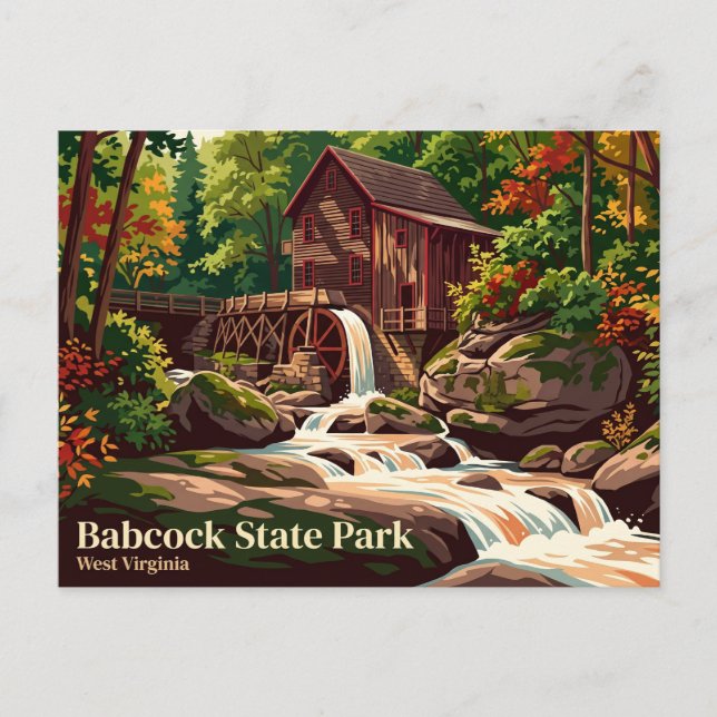Babcock State Park USA Postcard (Front)