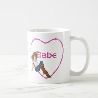 Babe Glitter Heart Candy Redhead Girl Design Coffee Mug