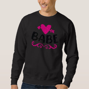 Babe Heart Vintage Bride Bridesmaid Bachelorette P Sweatshirt