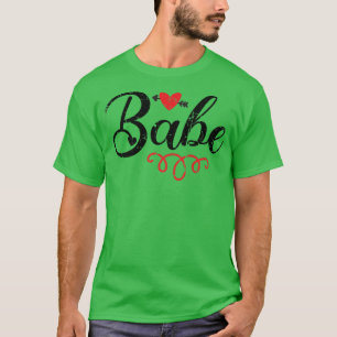 Babe Heart Vintage Bride Bridesmaid Bachelorette P T-Shirt