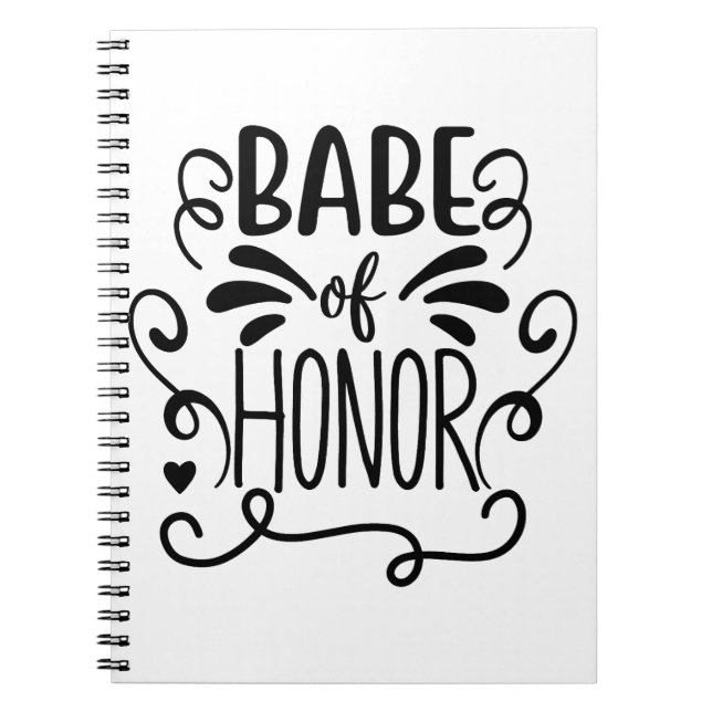 Babe Of Honour Notebook (Front)