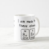 Babe periodic table name mug (Front Right)