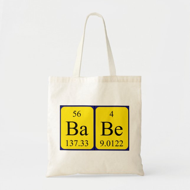 Babe periodic table name tote bag (Front)