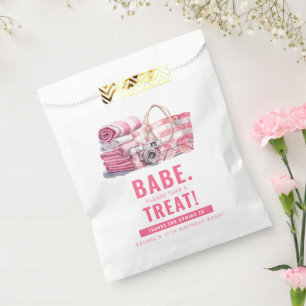 BABE.. Pink Pool Girl Birthday Thank You Favour Bags