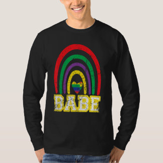 Babe Rainbow Vintage Bride Bridesmaid Bachelorette T-Shirt