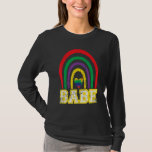 Babe Rainbow Vintage Bride Bridesmaid Bachelorette T-Shirt<br><div class="desc">Babe Rainbow Vintage Bride Bridesmaid Bachelorette Party</div>