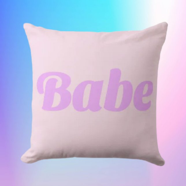 BABE Statement Throw Pillow – Bold, Cozy & Confide (Creator Uploaded)