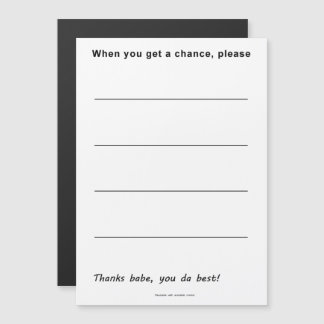 Babe To Do List Magnetic Invitation