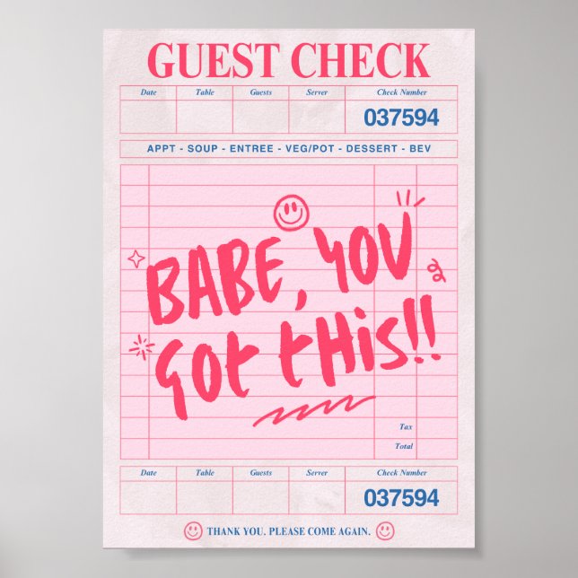Babe U Got This Poster (Front)