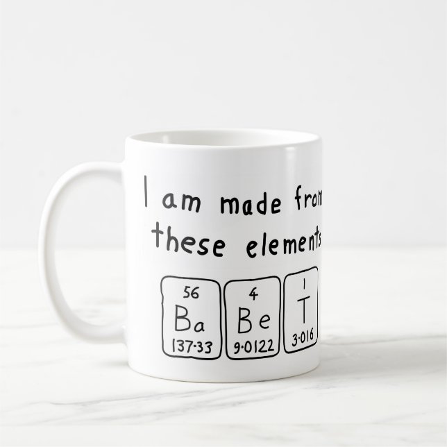 Babet periodic table name mug (Left)