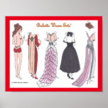 Babette Wears Paper Doll Poster<br><div class="desc">The artist designed this paper doll as part of a tribute to the famous early 20th century designer and graphic artist</div>