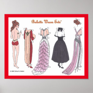 Babette Wears Paper Doll Poster