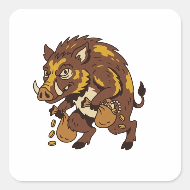 Babi Ngepet Square Sticker (Front)