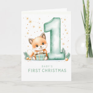 Babies 1st Christmas Holiday Card