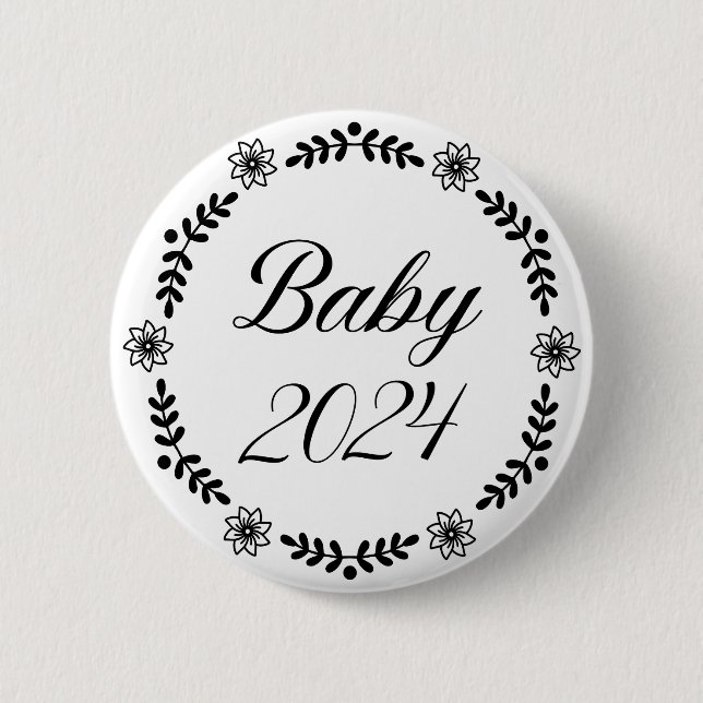 Babies 2024 | Announce Pregnancy | baby 2024 6 Cm Round Badge (Front)