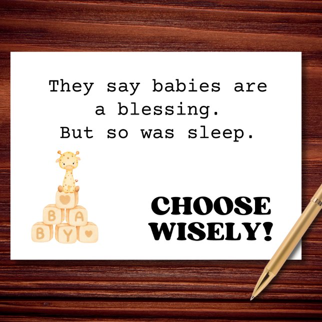 Babies Are a Blessing But So Was Sleep Card (Creator Uploaded)