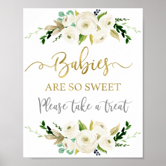 Babies are sweet baby shower sign (Front)