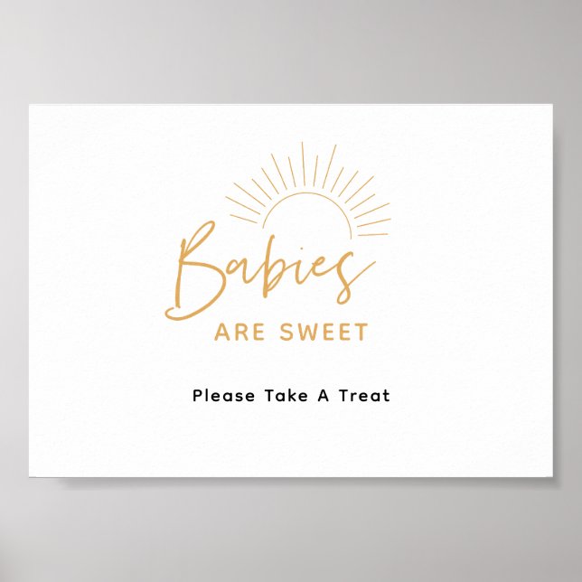 Babies Are Sweet Boho Sunshine Favour Poster (Front)