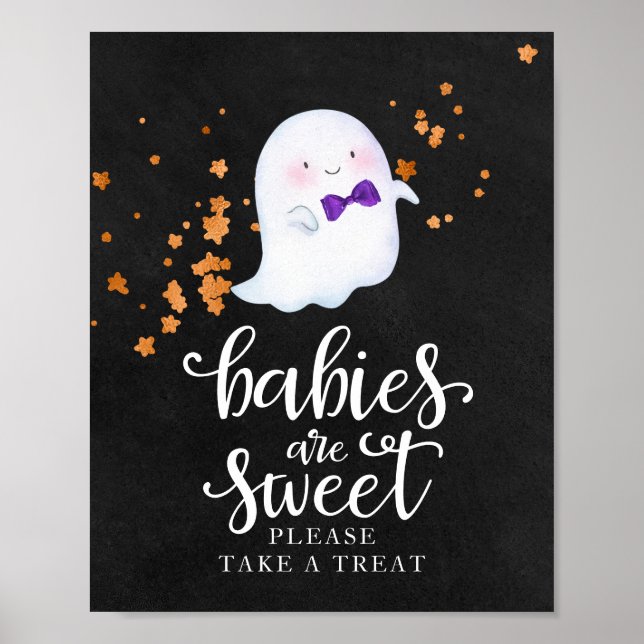 Babies are Sweet Halloween Baby Shower Sign (Front)