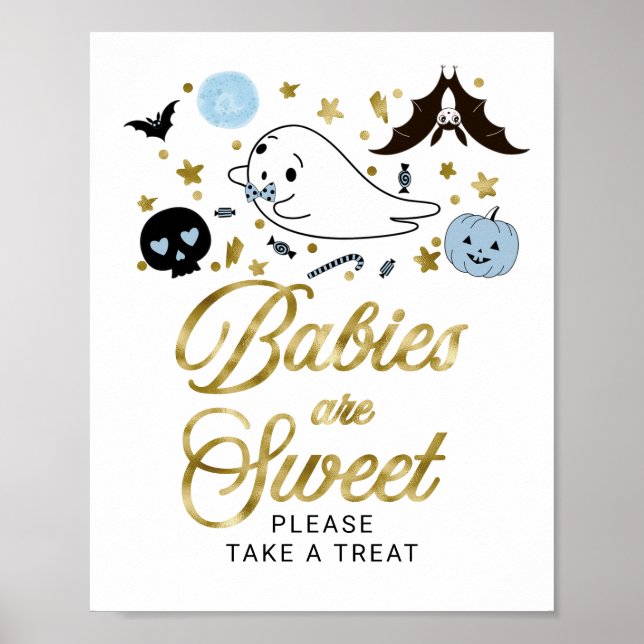 Babies are Sweet Halloween Baby Shower Sign (Front)