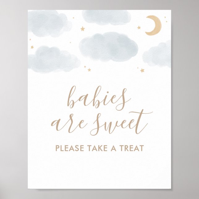 Babies Are Sweet Please Take a Treat Baby Shower Poster (Front)