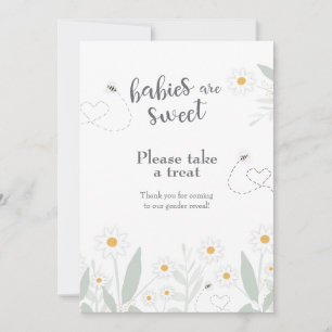 Babies are Sweet Please Take a Treat Favour Sign Invitation