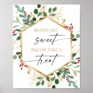 Babies are sweet please take a treat favours sign