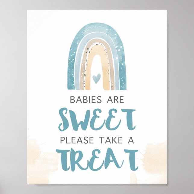 Babies Are Sweet Please Take a Treat Rainbow Sign (Front)