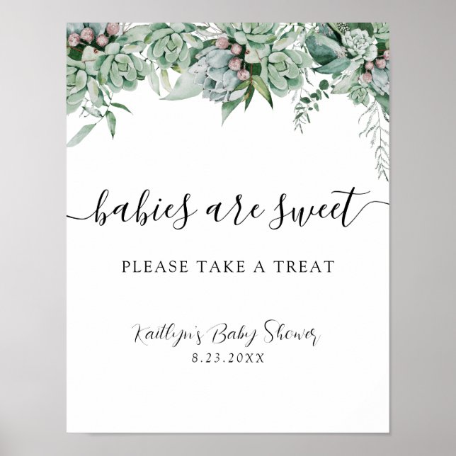 Babies are sweet Please Take a Treat Sign (Front)