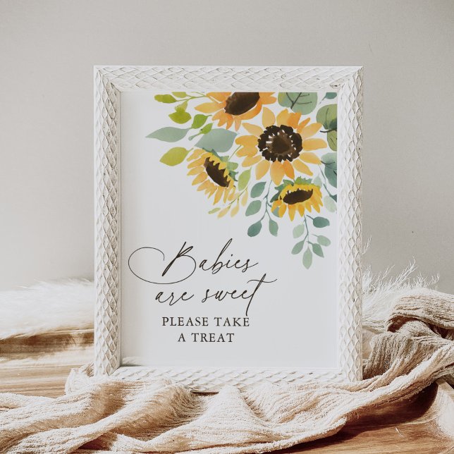 Babies are Sweet Sunflower Baby Shower Sign (Creator Uploaded)