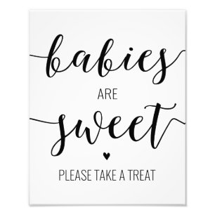 Babies are Sweet Take a Treat Baby Shower Sign