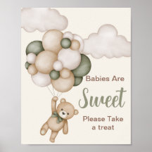 Babies are Sweet Teddy Bear Boy balloons baby show