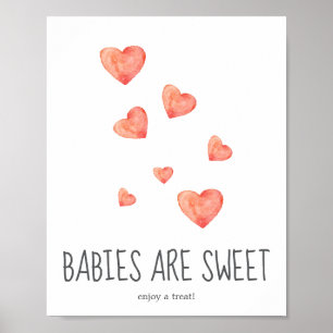 Babies Are Sweet Watercolor Treats Sign