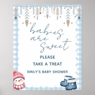 Babies Are Sweet Winter Baby Shower Treat Sign